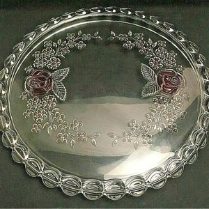 Vintage Annette Torte Plate Cake Stand Original Walther Glass Made In W Germany
